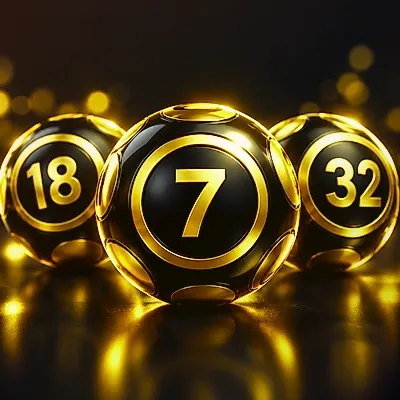 Golden numbered lottery balls icon for instant draw games on cricket betting ID