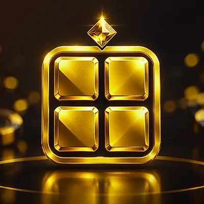 Golden four-tile grid glyph for more sports and casino markets on cricket ID