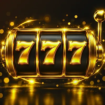 Golden 777 slot machine reel icon on online cricket betting ID account