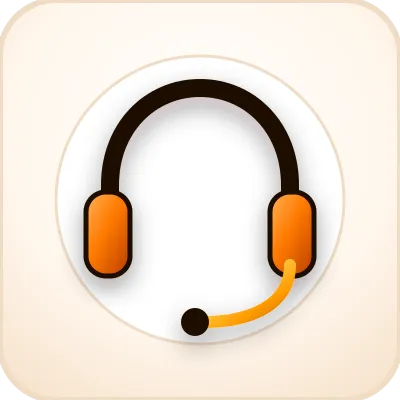 3D gold and espresso support headset icon on warm cream background for 24/7 WhatsApp care