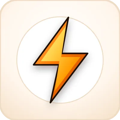 3D gold and orange lightning bolt icon on warm cream background for instant ID activation